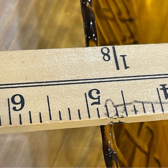 Vtg 1960s Mid Century Pretzel Amber Gold Oval Dish - Picture 6 of 7